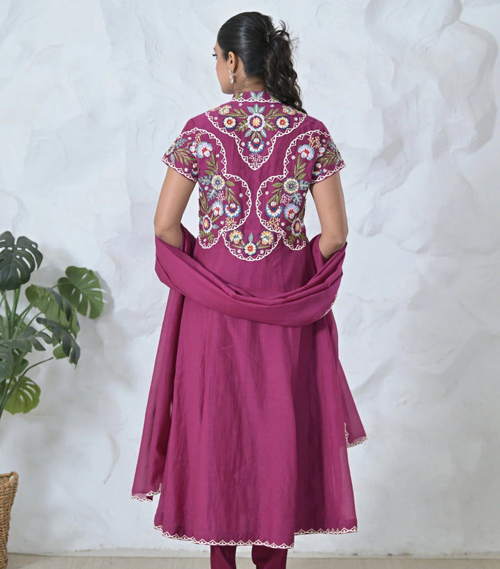 Phoolwari Anarkali Suit Set