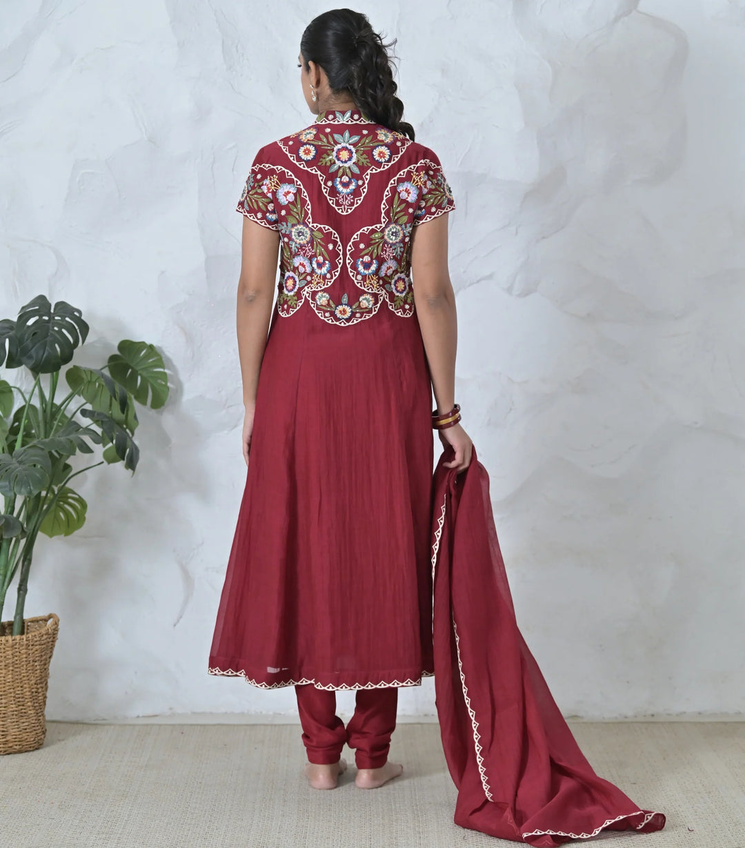 Phoolwari Anarkali Suit Set
