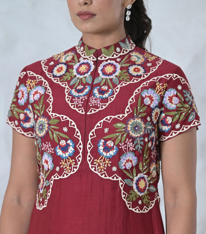Phoolwari Anarkali Suit Set