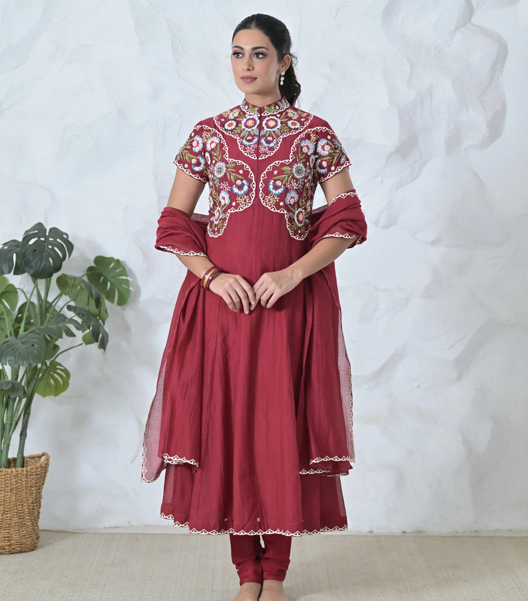 Phoolwari Anarkali Suit Set