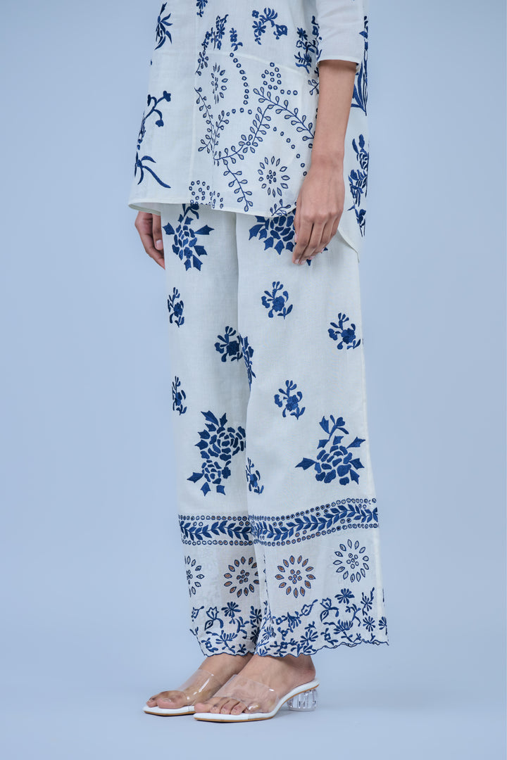 ecru cutwork pant