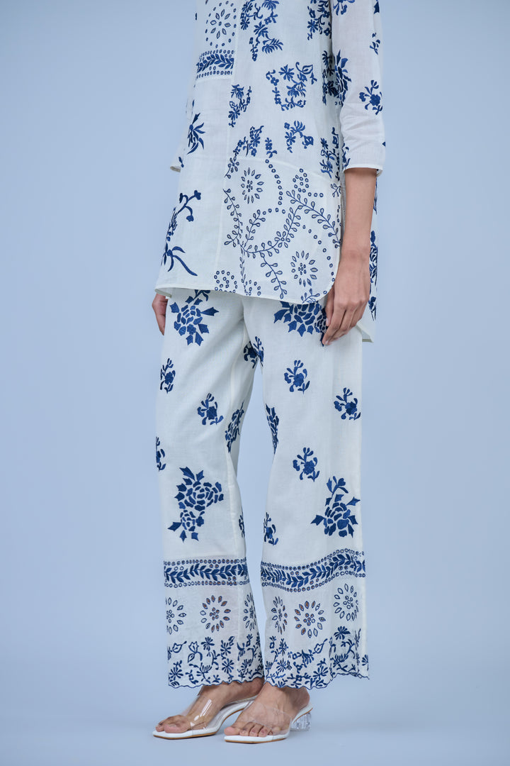 ecru cutwork pant