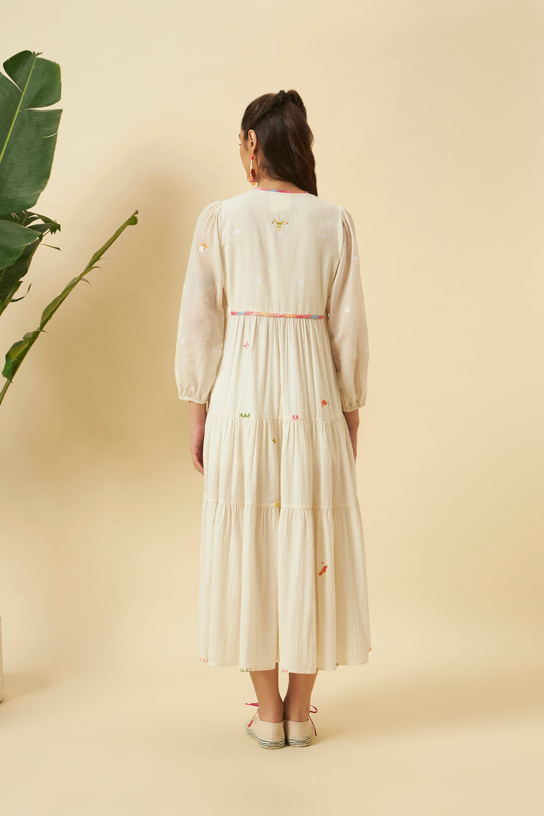 Ivory Tiered Maxi Dress