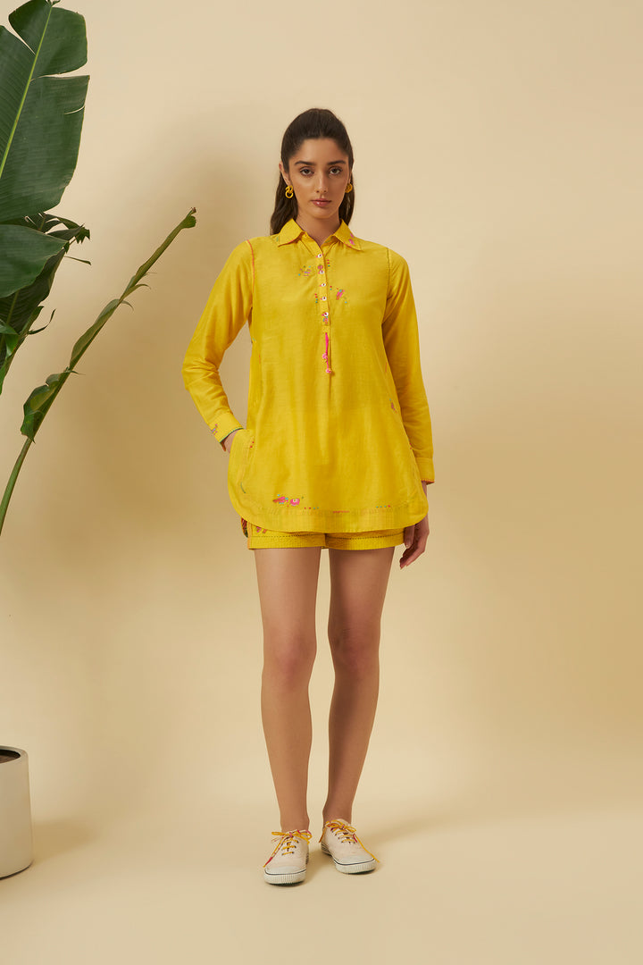 Yellow Apple Cut Shirt Top