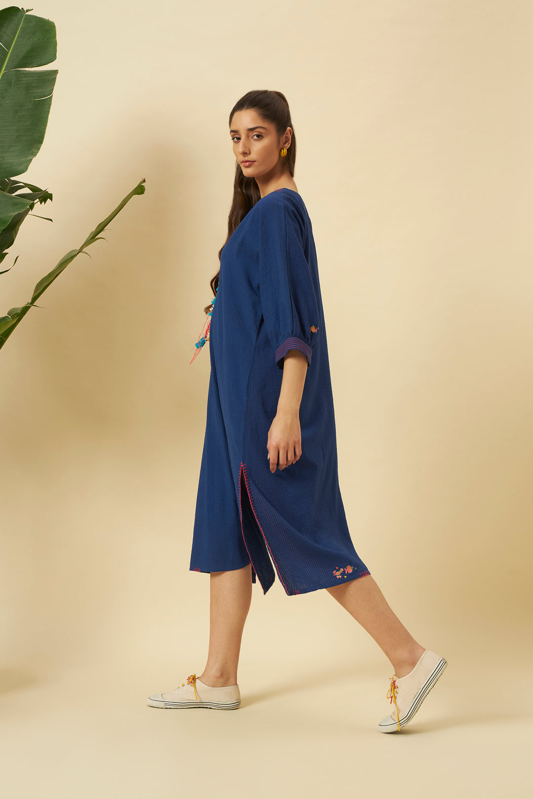 Indigo Midi Straight Dress