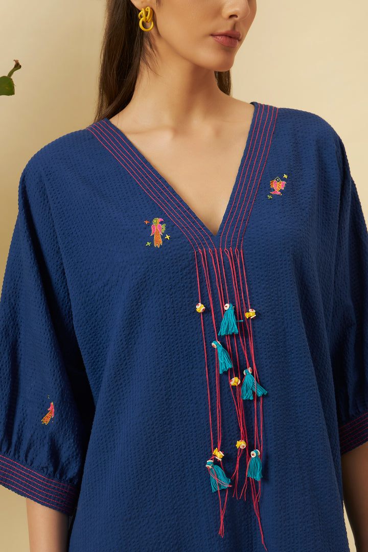 Indigo Midi Straight Dress