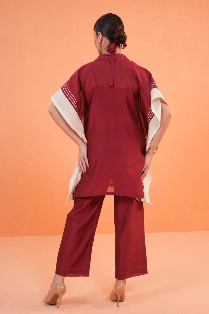 Origani Maroon Medina Tunic Set