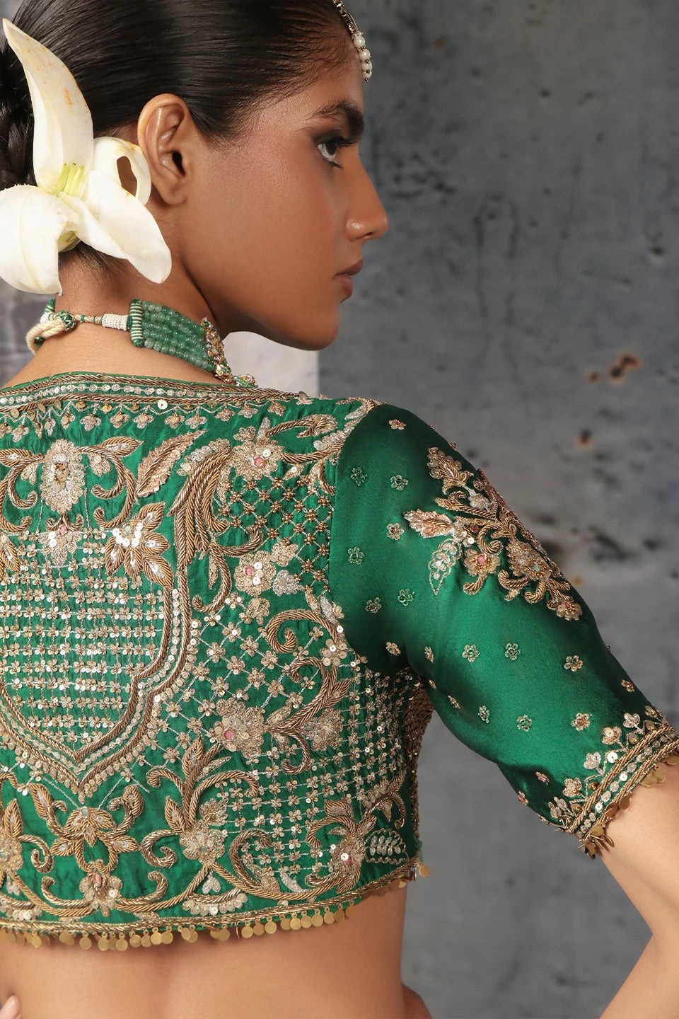Zar-Rang Green Zardosi Lehenga Set