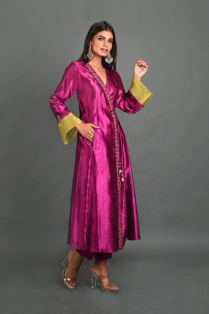 Pink Silk Kurta With Pant