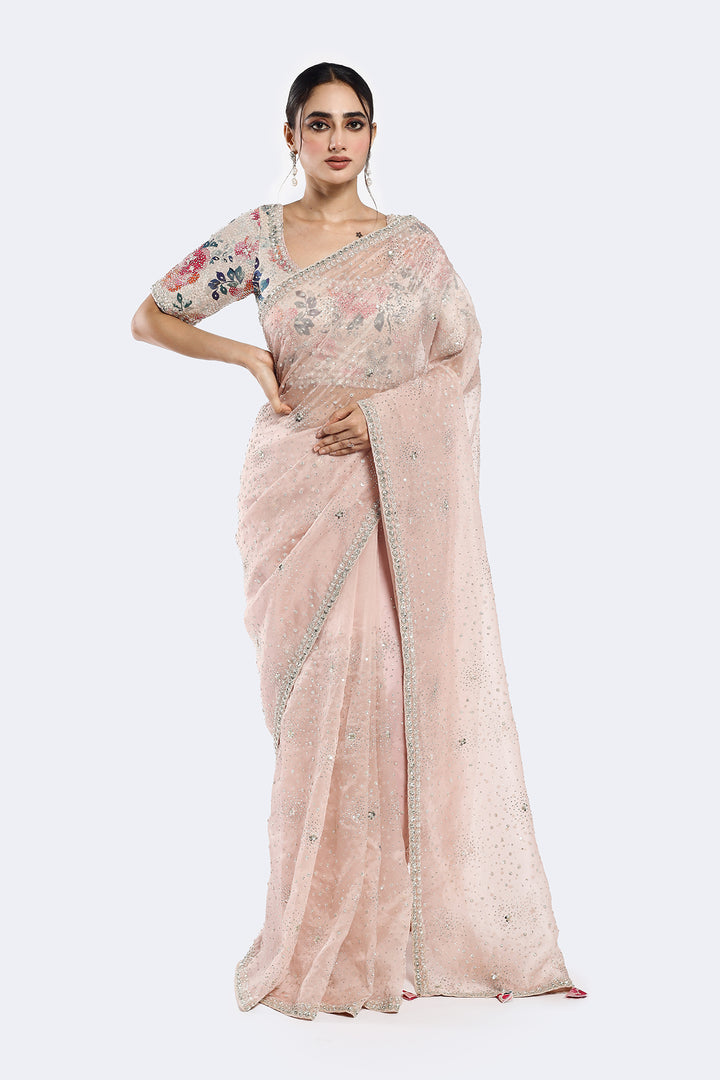 Floral Sequinned Saree