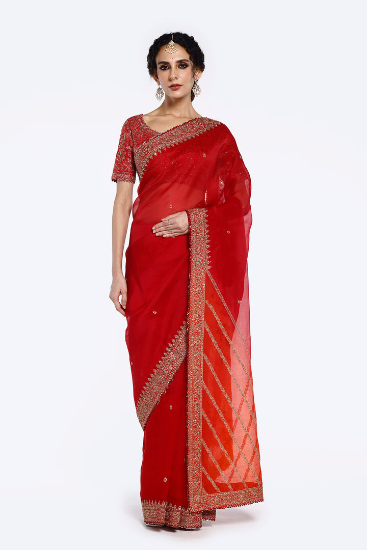 Sequinned Organza Saree