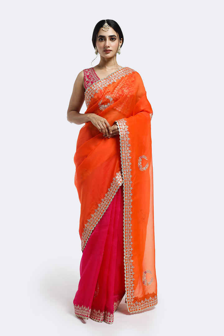 Gotta Patti Ombre Organza Saree