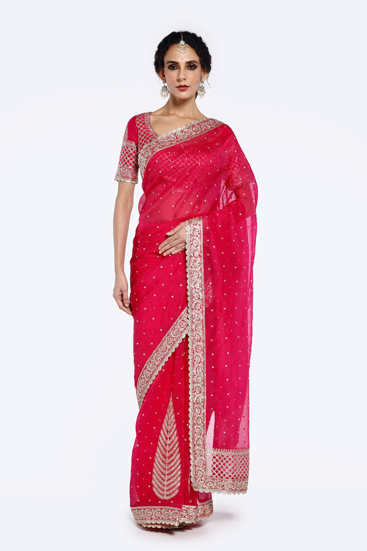 Pine Organza Saree