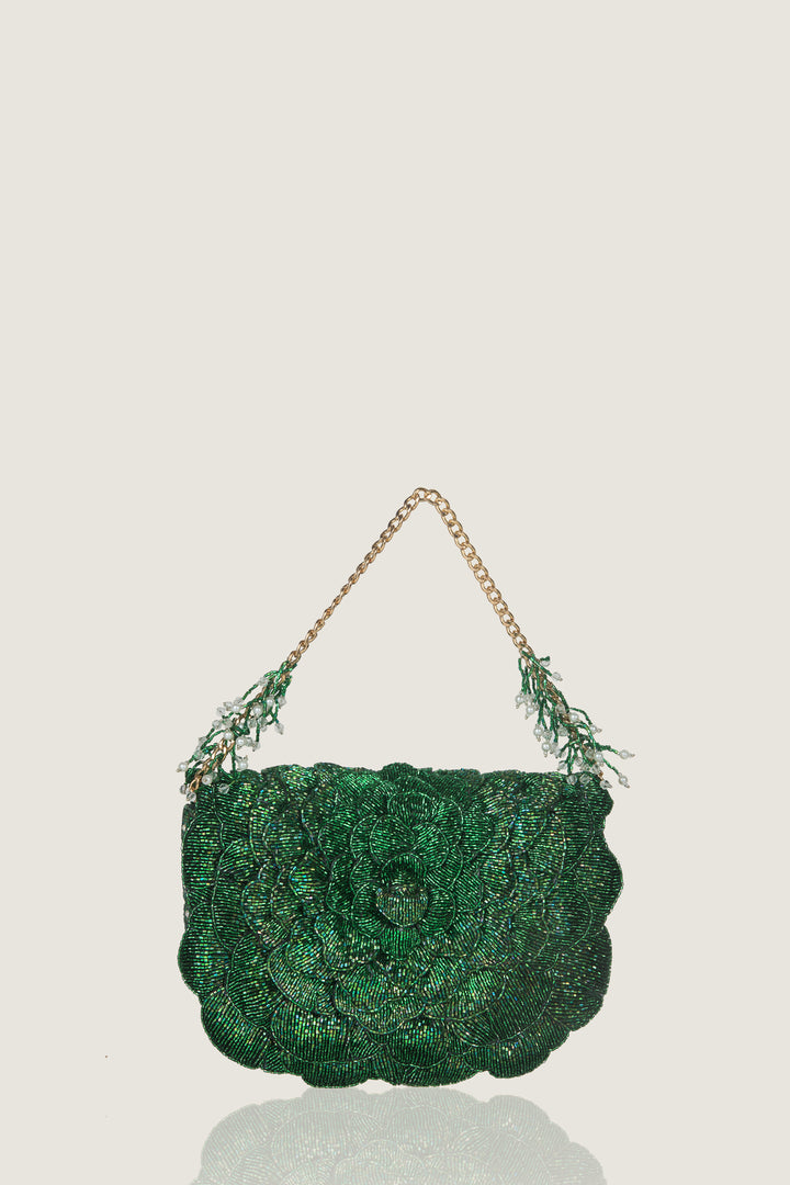 coco beaded sling - green