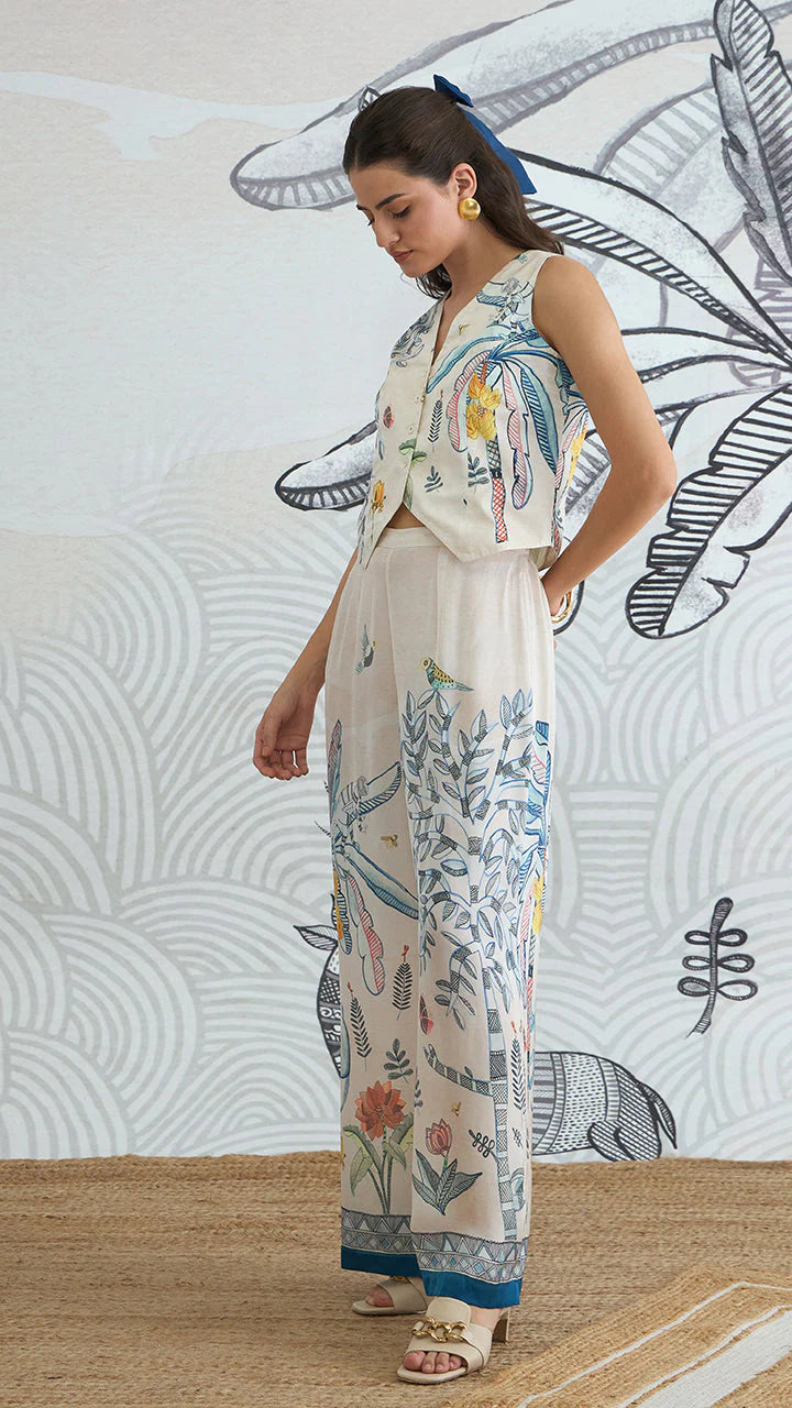 Jungle Waistcoat Top With Pants