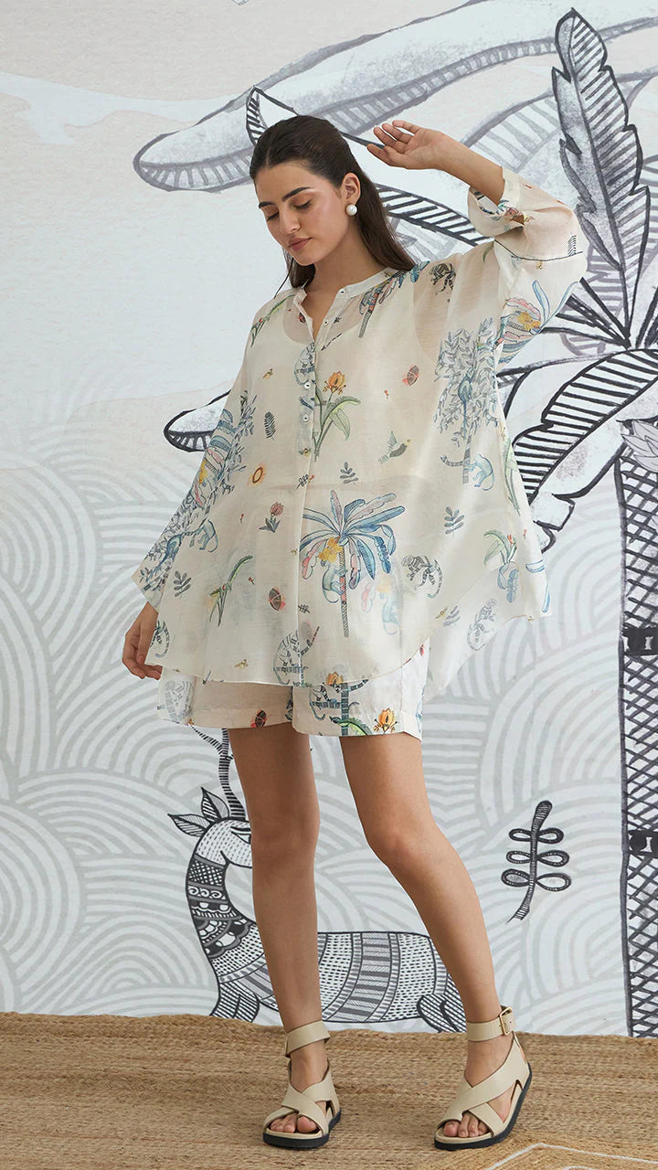 Jungle Namah Tunic With Shorts