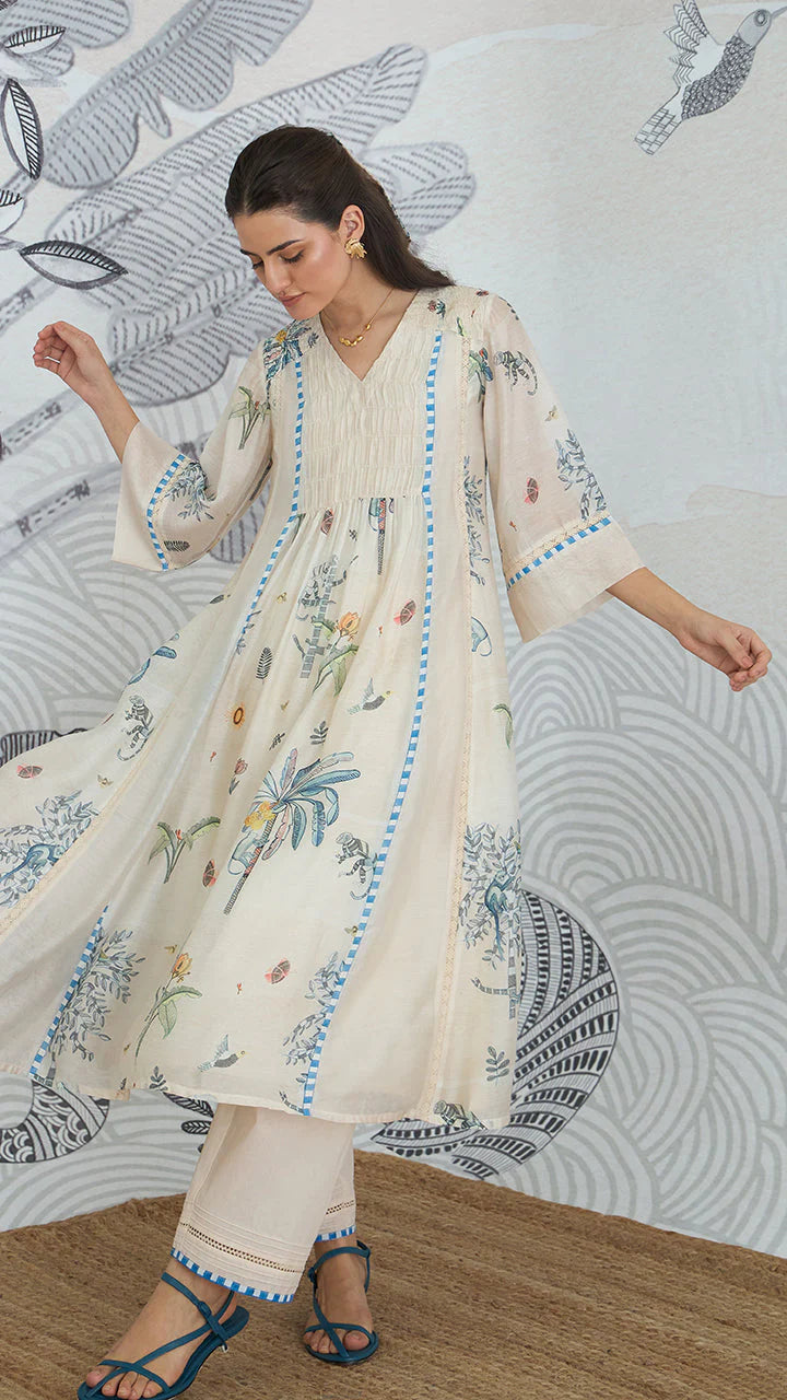 Jungle Anarkali Set