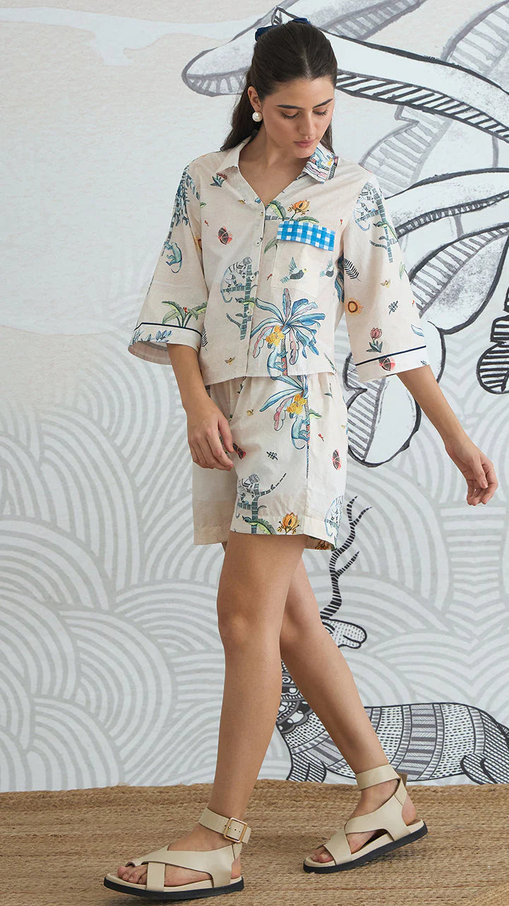 Jungle Crop Shirt and Shorts