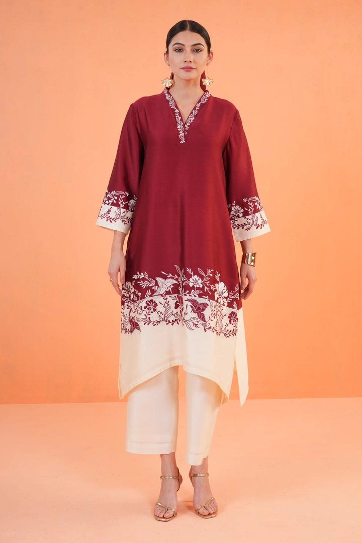 Origani Maroon Eternal Suit Set