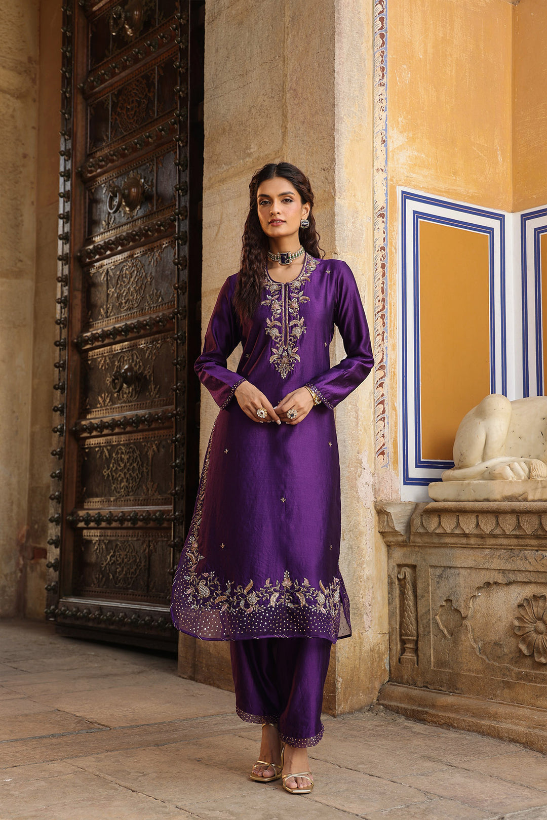 riwayat heavy long kurta set