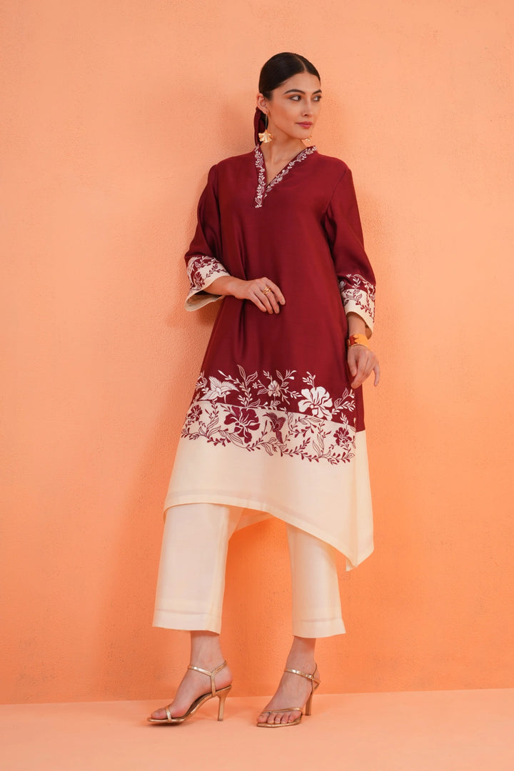 Origani Maroon Eternal Suit Set