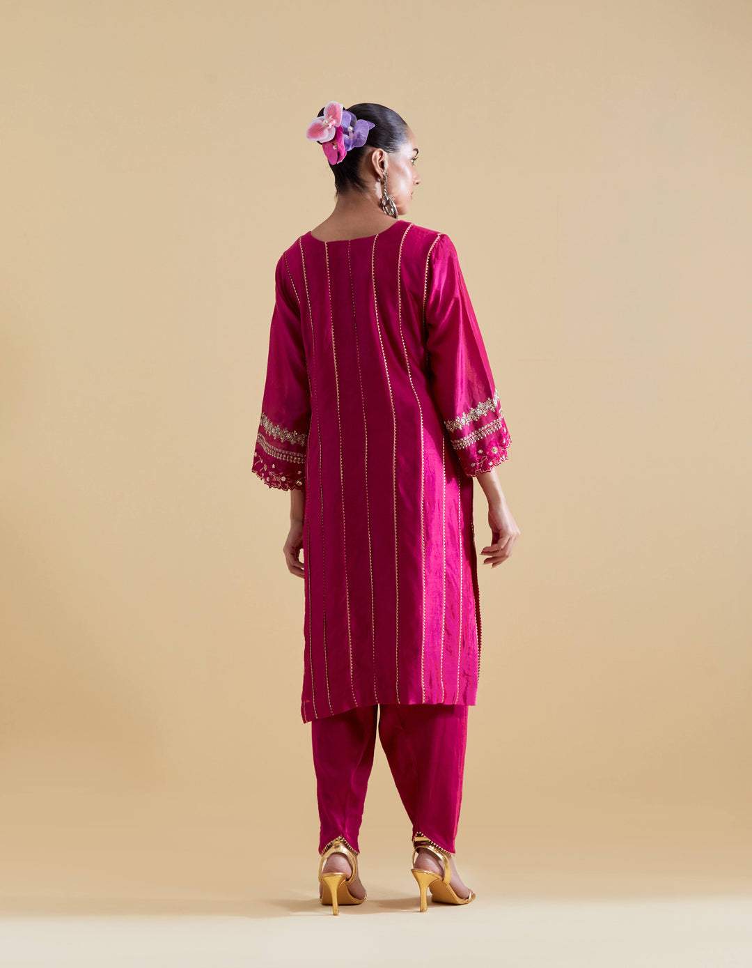 Rani Short Kurta with a Salwaar