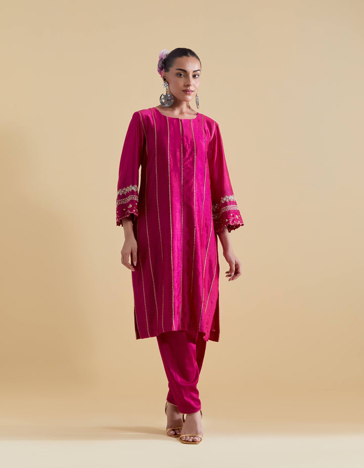 Rani Short Kurta with a Salwaar
