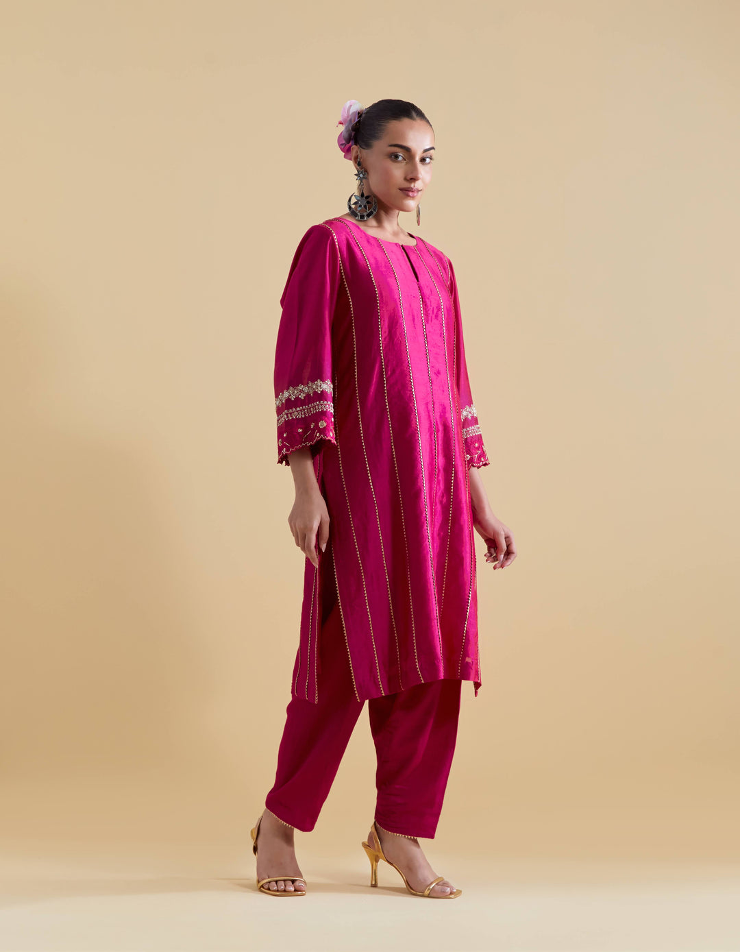 Rani Short Kurta with a Salwaar