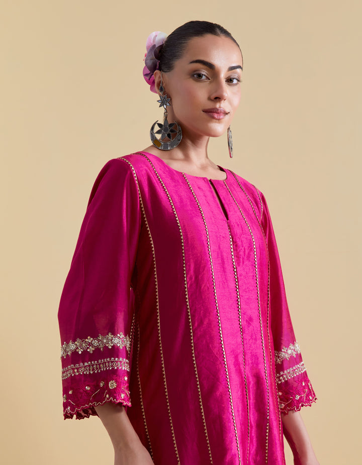 Rani Short Kurta with a Salwaar