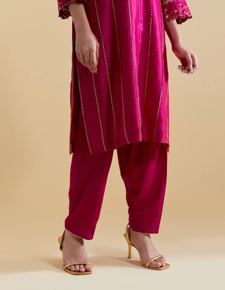 Rani Short Kurta with a Salwaar