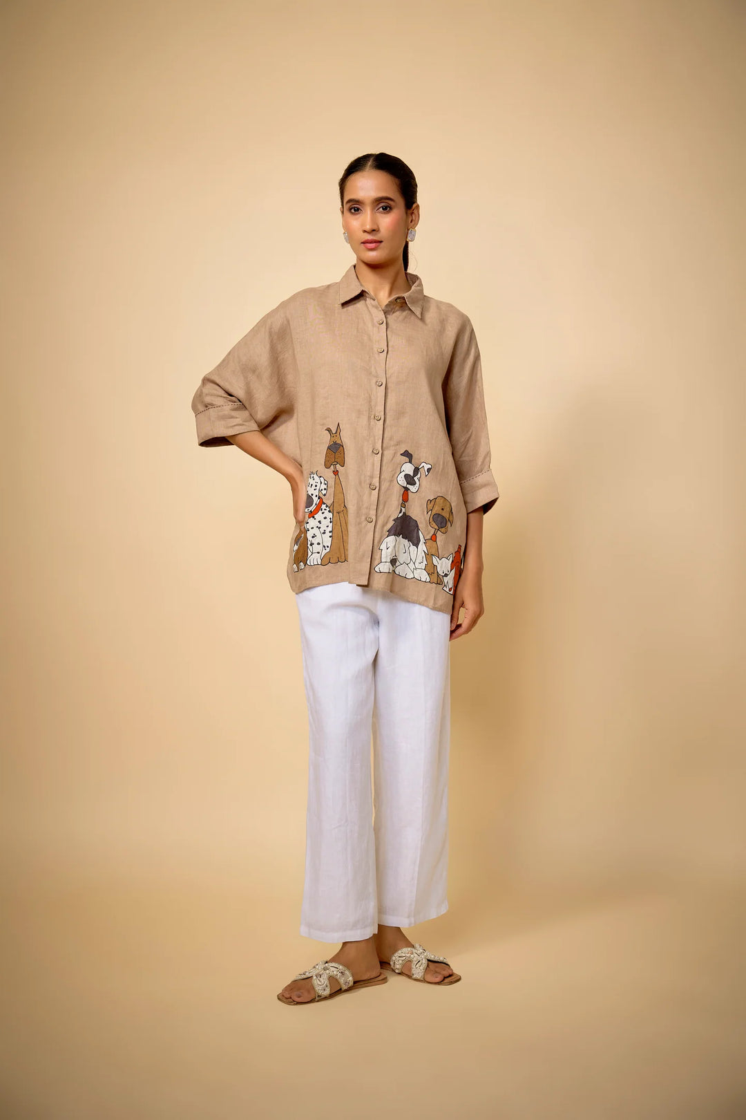 Pure Linen Doodle Shirt