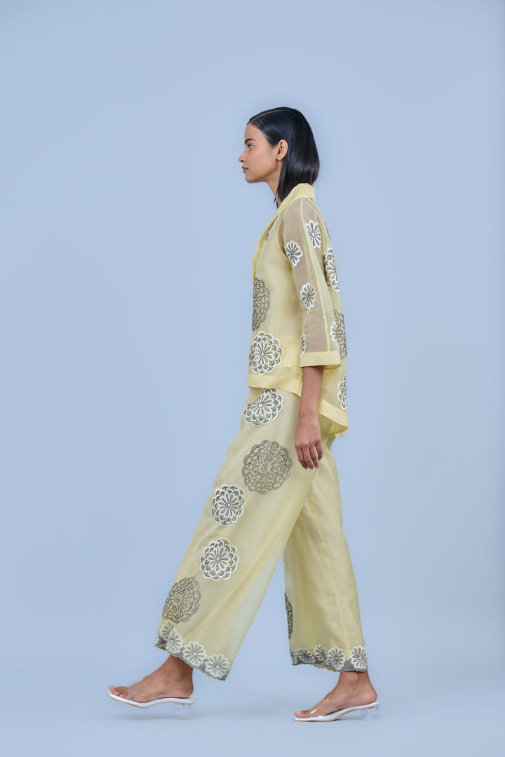 sun embroidered pant