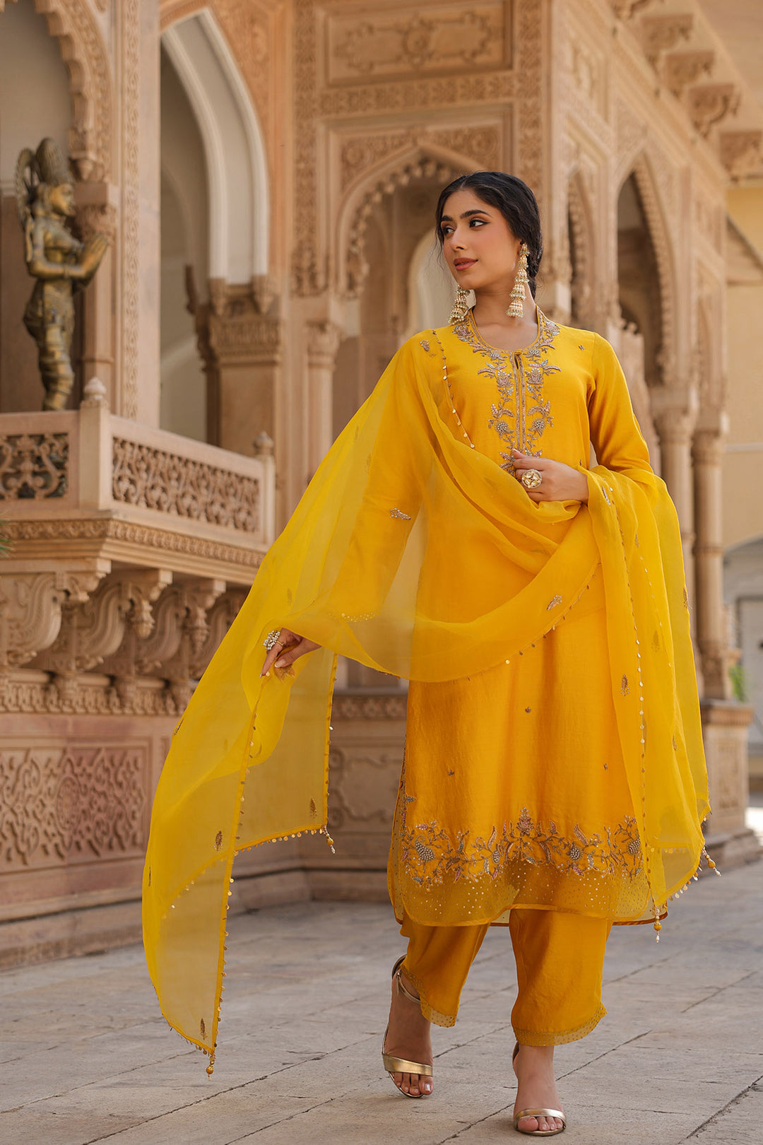 riwayat heavy long kurta set