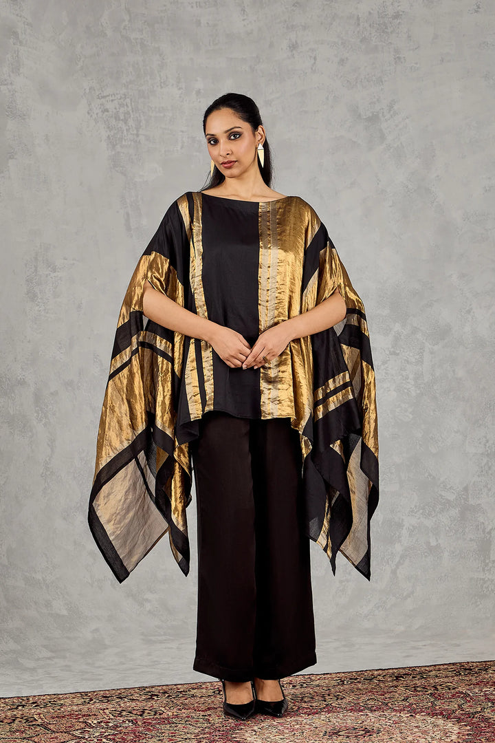 Black Asymmetrical Cape Set