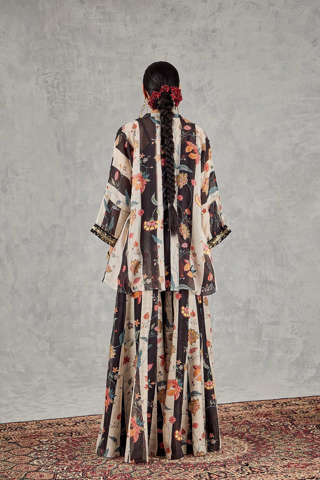 Black and White Chintz Namah Tunic Set