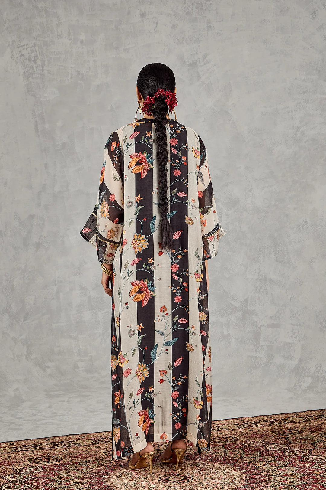 Black and White Chintz Kaftan