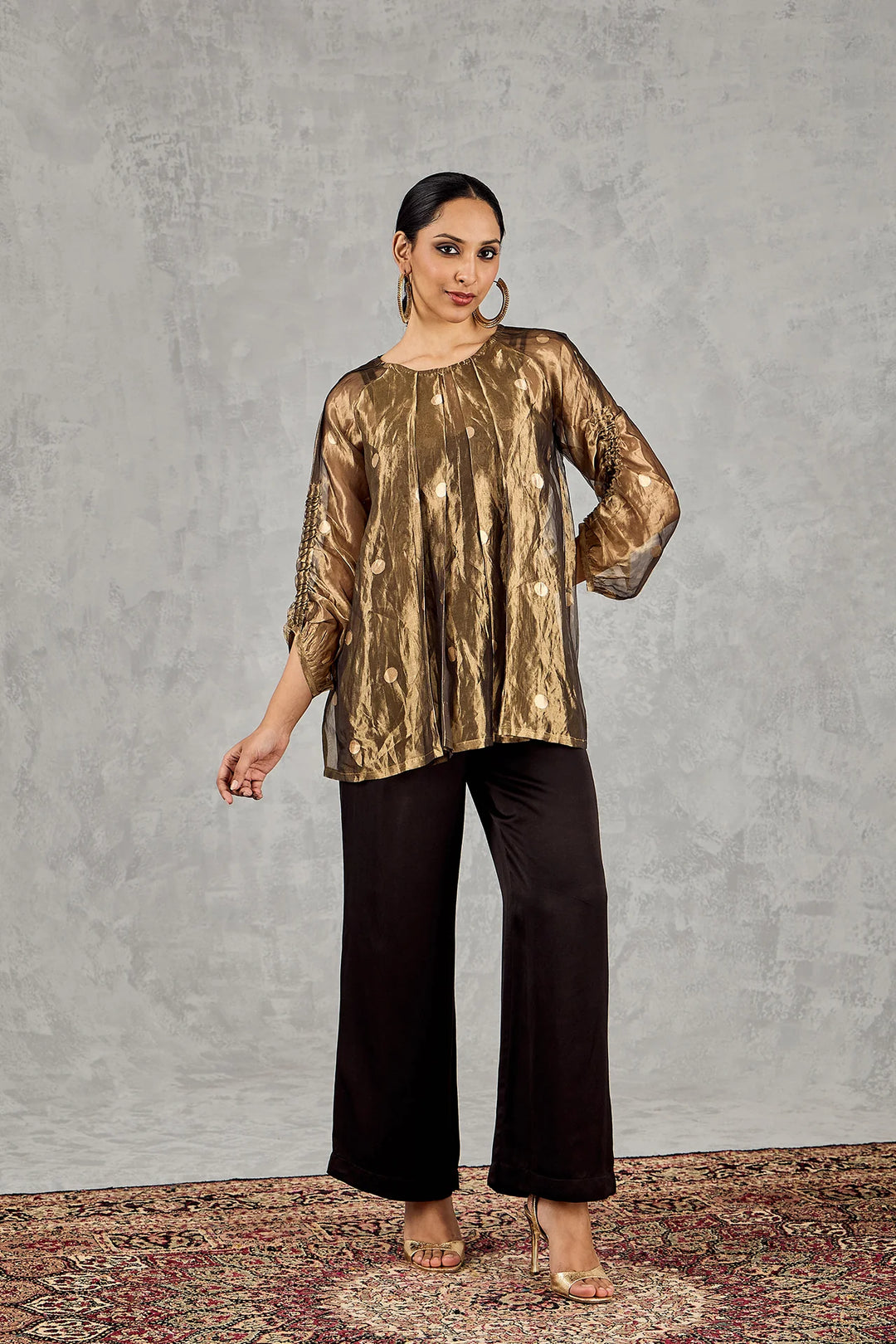 Golden Polka Co-Ord Set