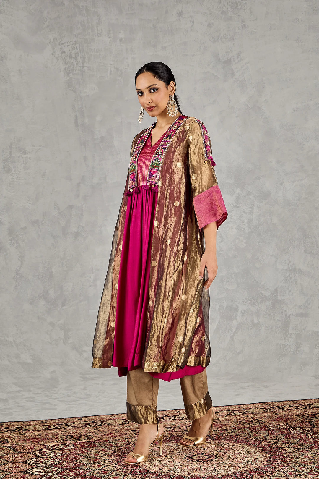 Golden Polka Padmavat Jacket Set