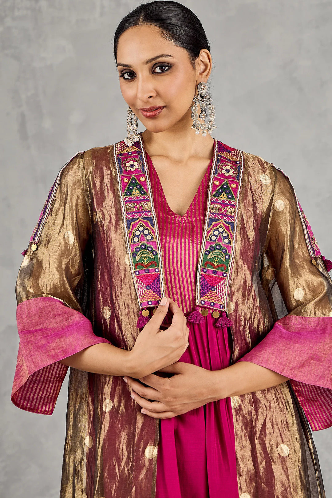 Golden Polka Padmavat Jacket Set