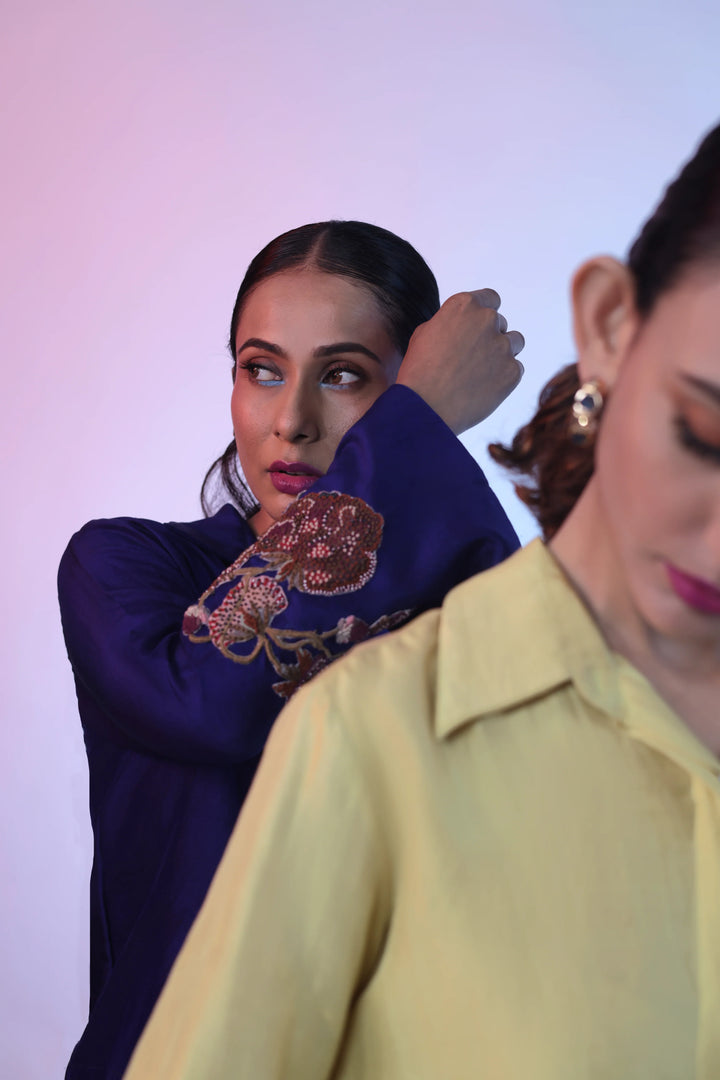 Purple Silk Shirt
