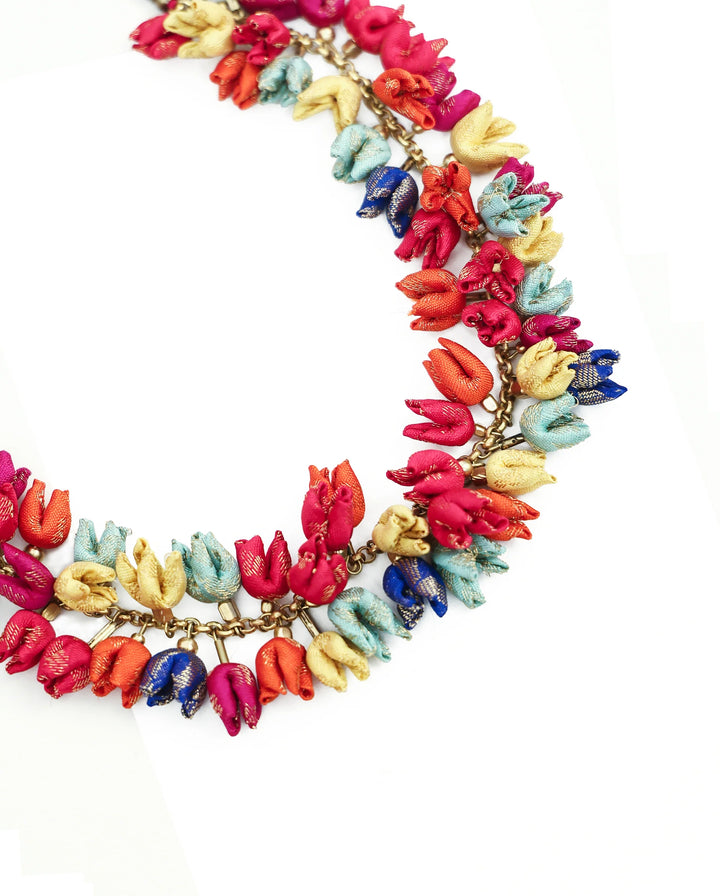 Multi Brocade Mogra Chain Mala