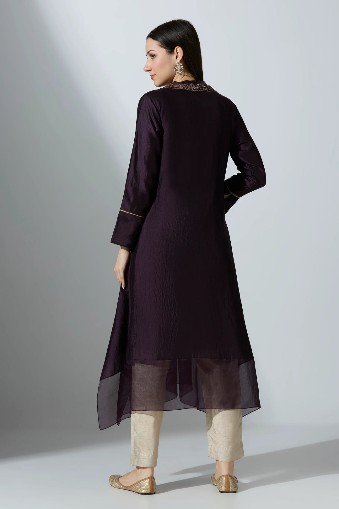 Purple Silk Kurta