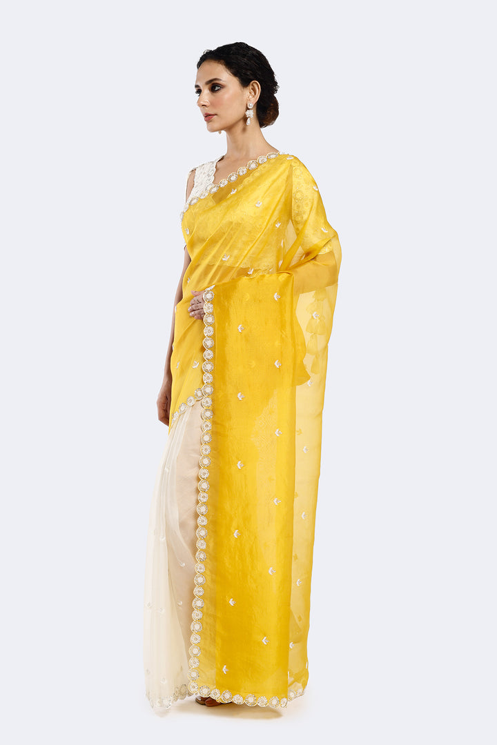 Cutout Organza Saree