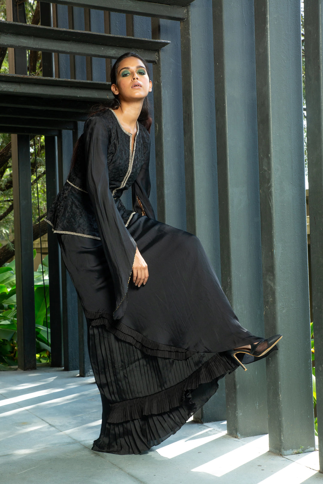 Black Silk Top