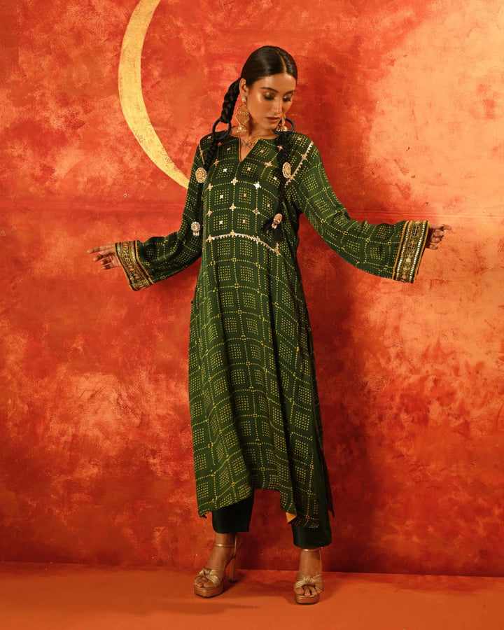 Sitara Ajrakh Straight Kurta With Ajrakh Dupatta