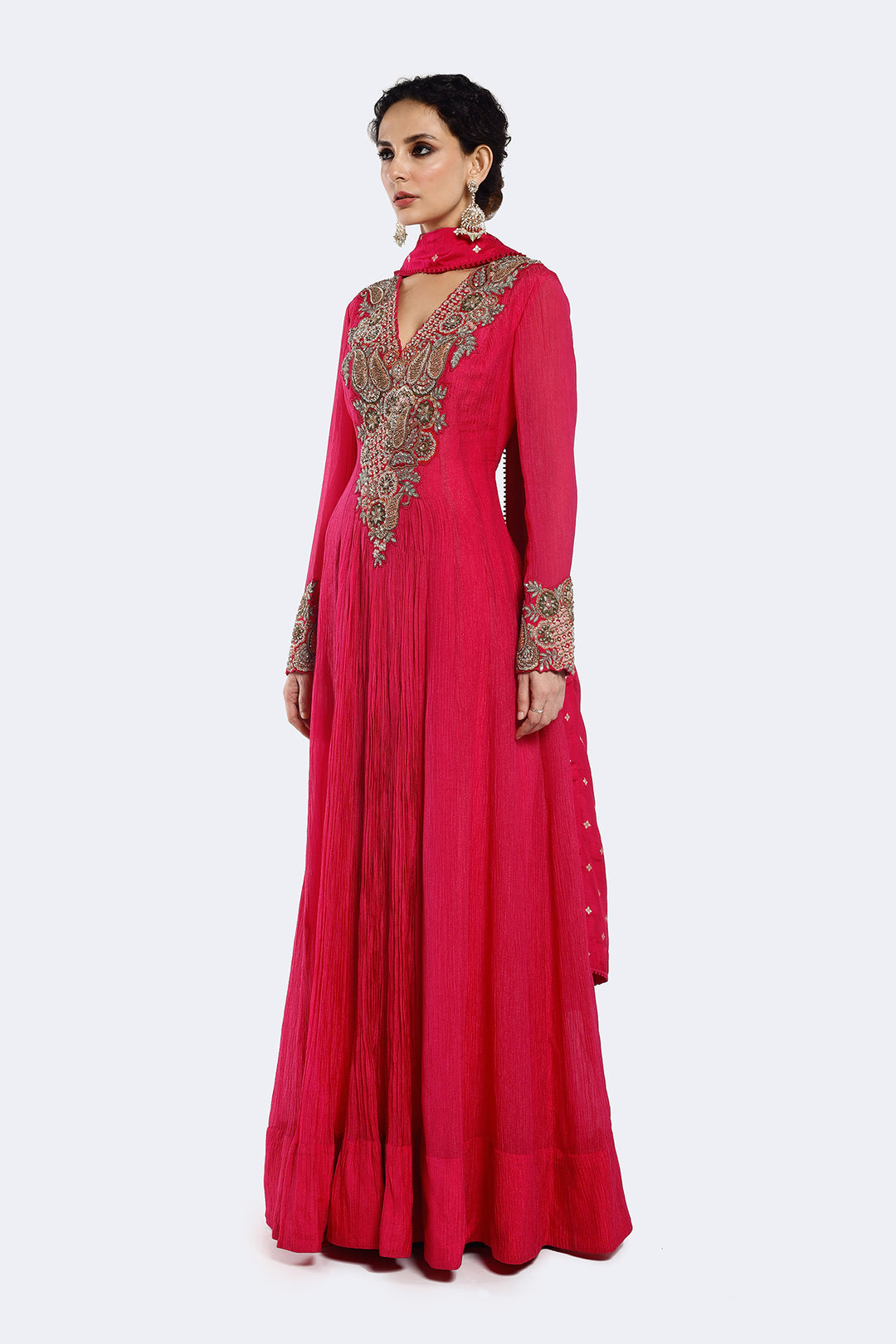 Bedecked Paiseley Anarkali Suit Set