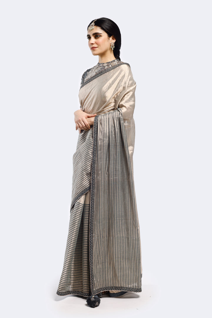 Striped Tissue Saree