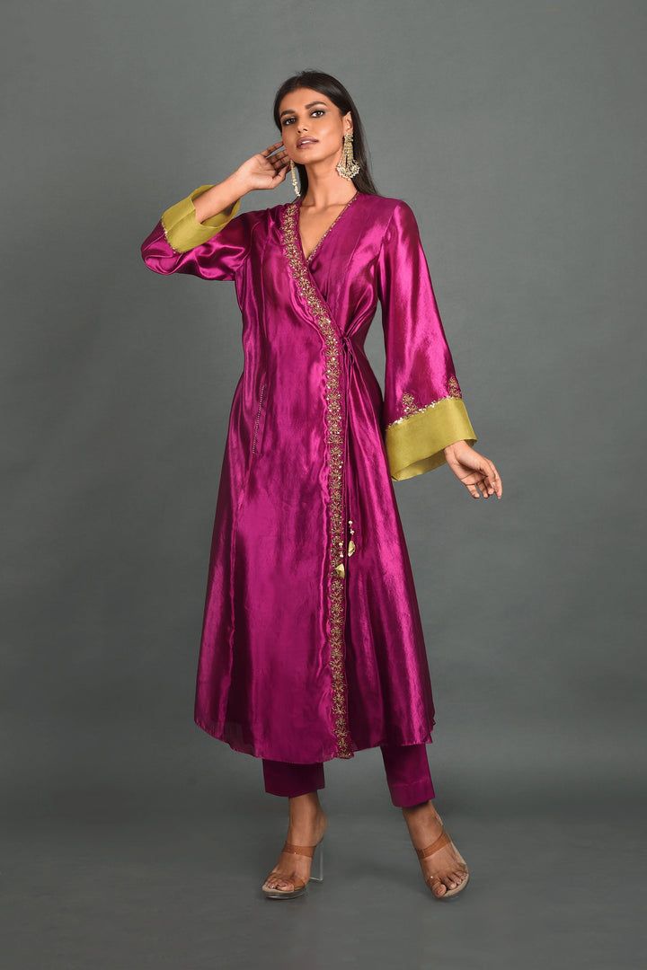 Pink Silk Kurta With Pant
