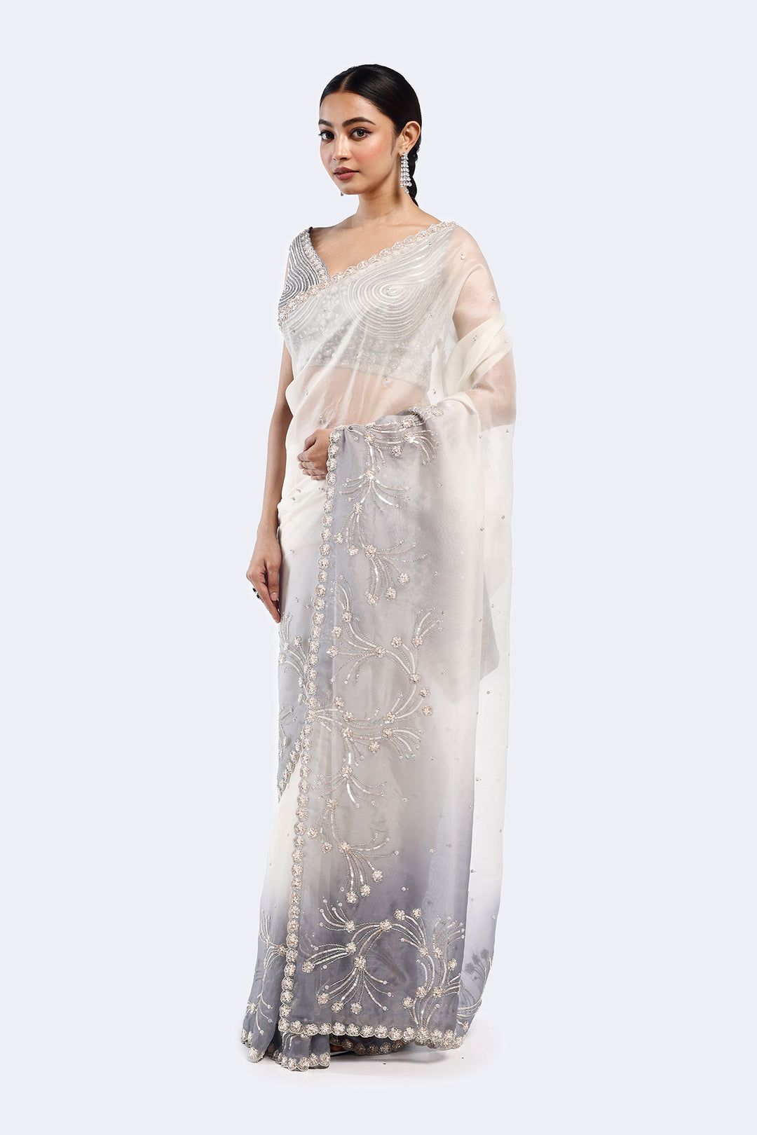 Lily Embellished Organza Saree