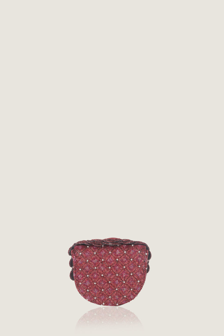 coco mini beaded sling - red